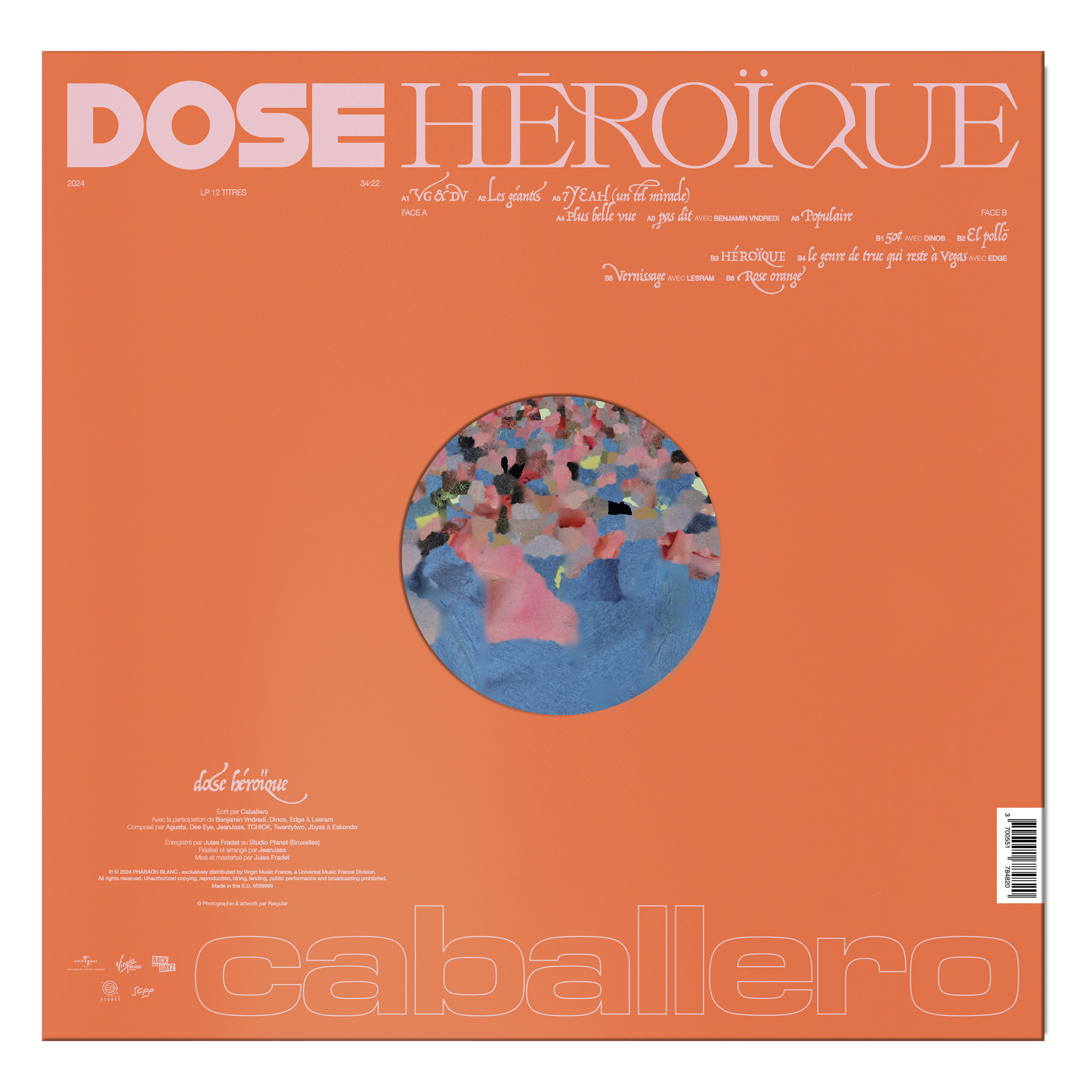 CABALLERO - DOSE HÉROÏQUE - PACK VINYLE NOIR + POSTER DÉDICACÉ