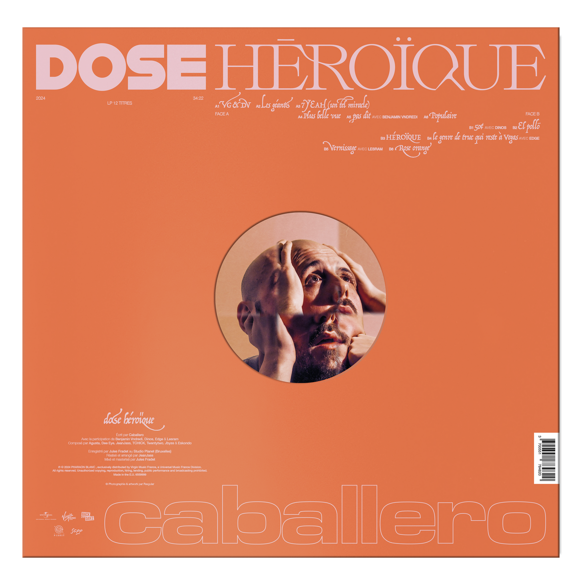 CABALLERO - DOSE HÉROÏQUE - VINYLE NOIR