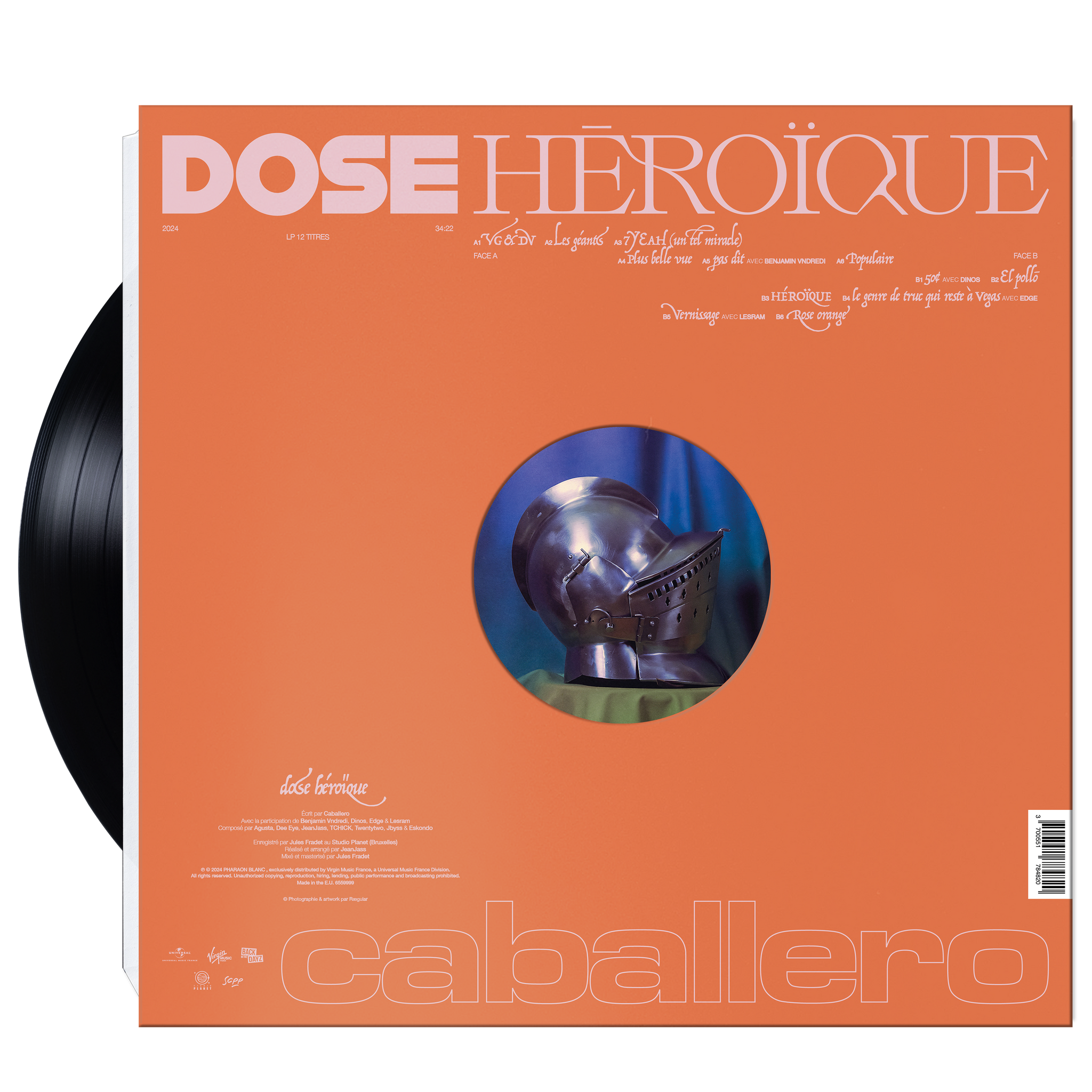 CABALLERO - DOSE HÉROÏQUE - VINYLE NOIR