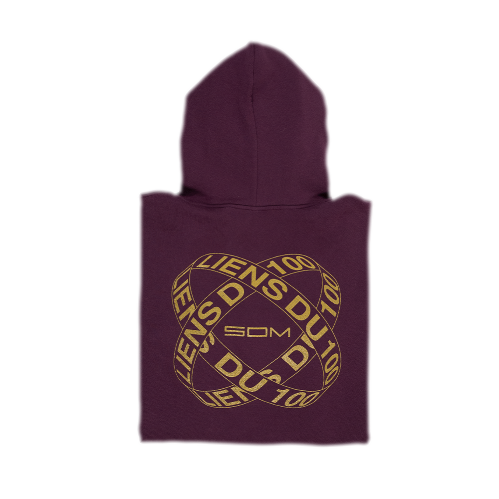 SDM - Hoodie bordeaux Liens du 100 - édition numérotée à 200 exemplaires