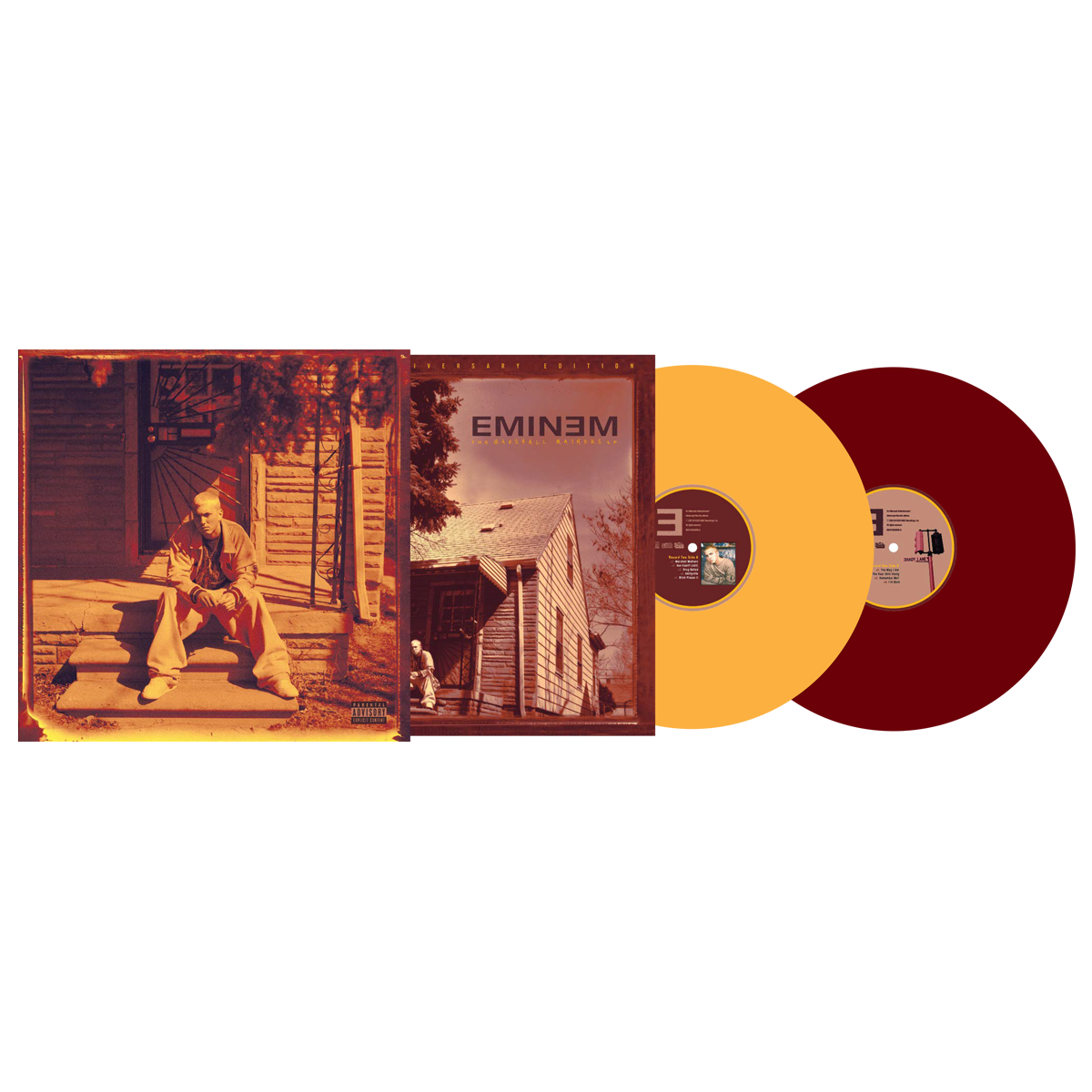 Eminem - The Marshall Mathers LP: 25th Anniversary Edition (Exclu) 180g Gold/Dark Red Vinyl + Poster