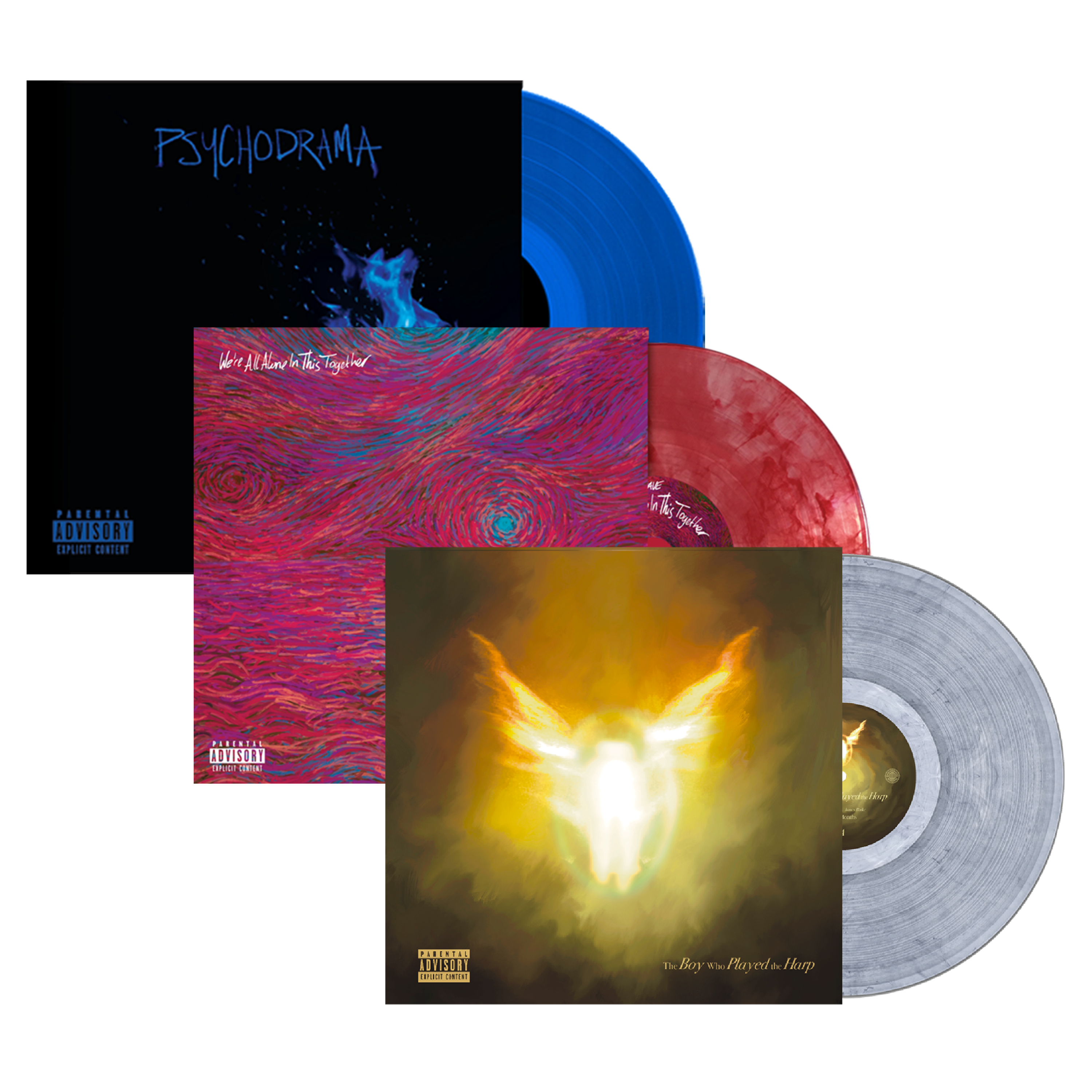 Dave - The Boy Who Played the Harp Exclusive Silver Marbled 2LP Vinyl, We're All Alone In This Together & Psychodrama Vinyl
