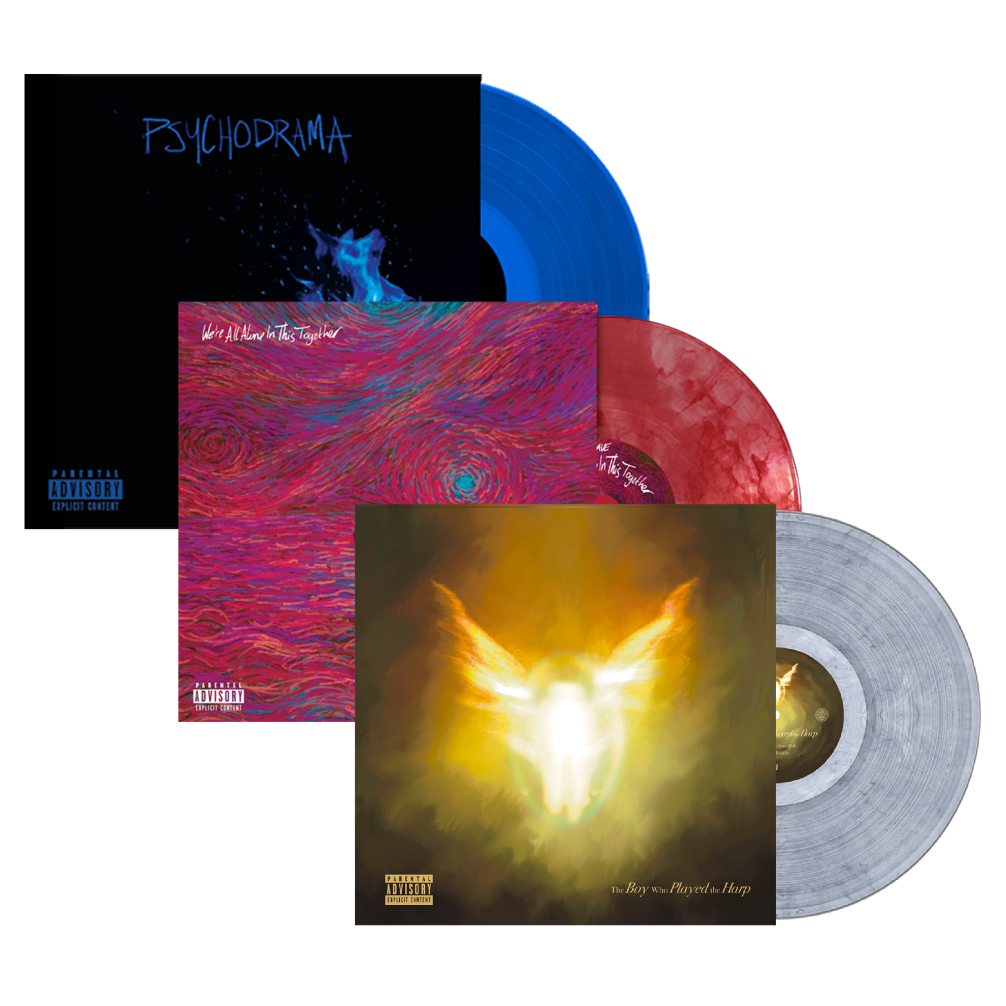 Dave - The Boy Who Played the Harp Exclusive Silver Marbled 2LP Vinyl, We're All Alone In This Together & Psychodrama Vinyl