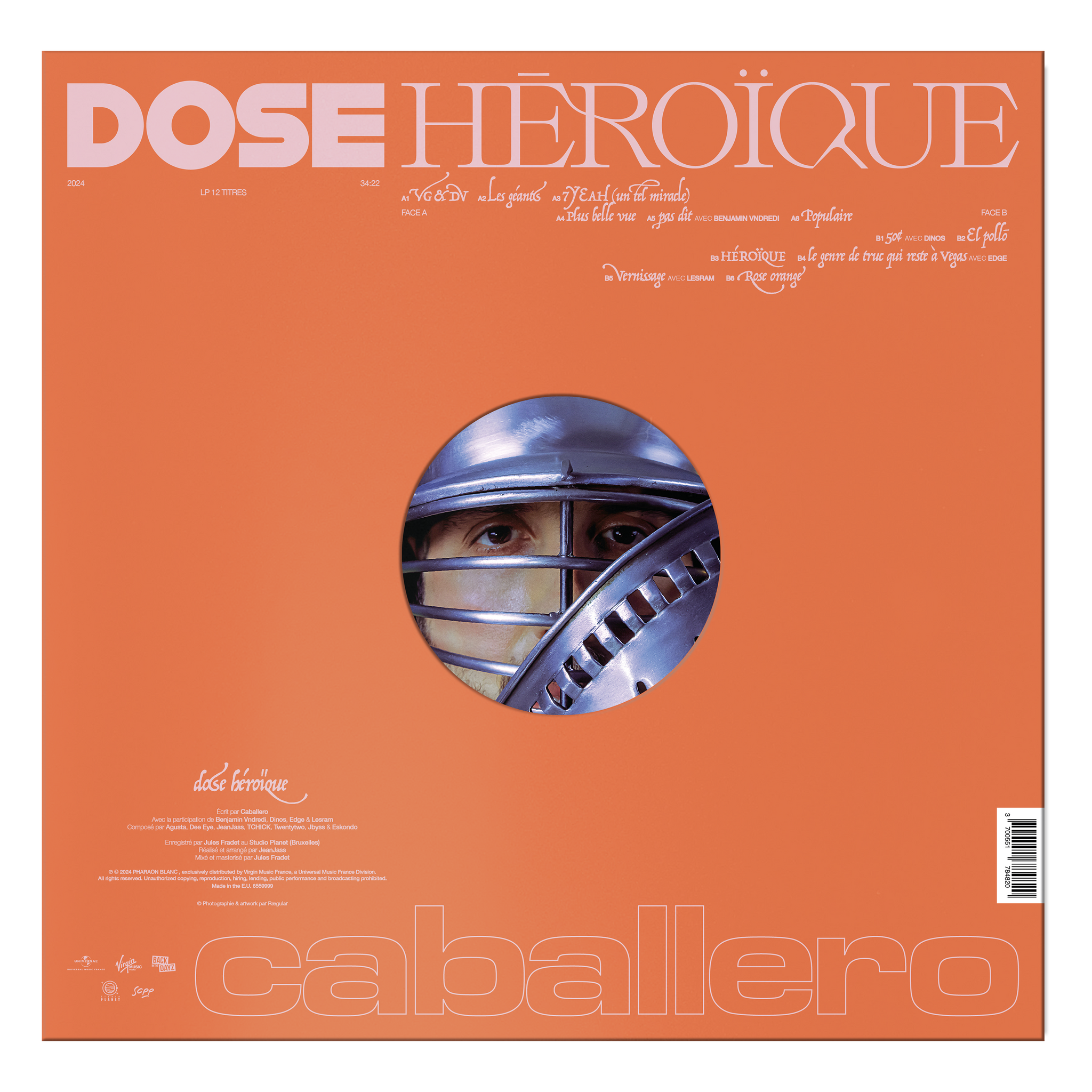 CABALLERO - DOSE HÉROÏQUE - VINYLE NOIR