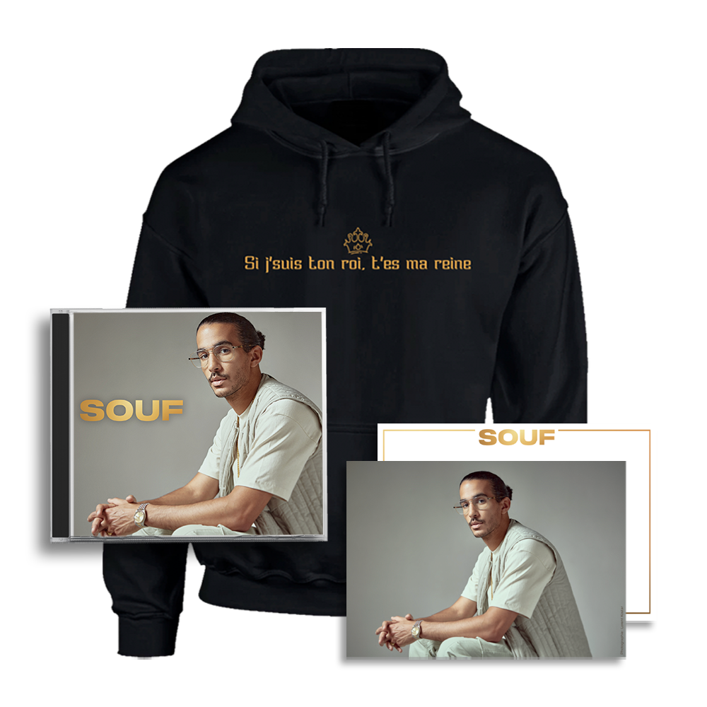 Souf - Pack CD "Souf" + Hoodie Homme Roi + Carte dédicacée