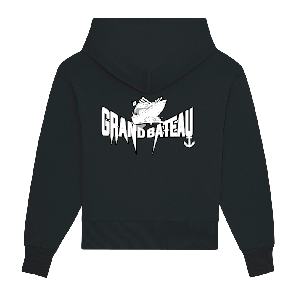 Captaine Roshi - Hoodie noir "Grand Bateau"