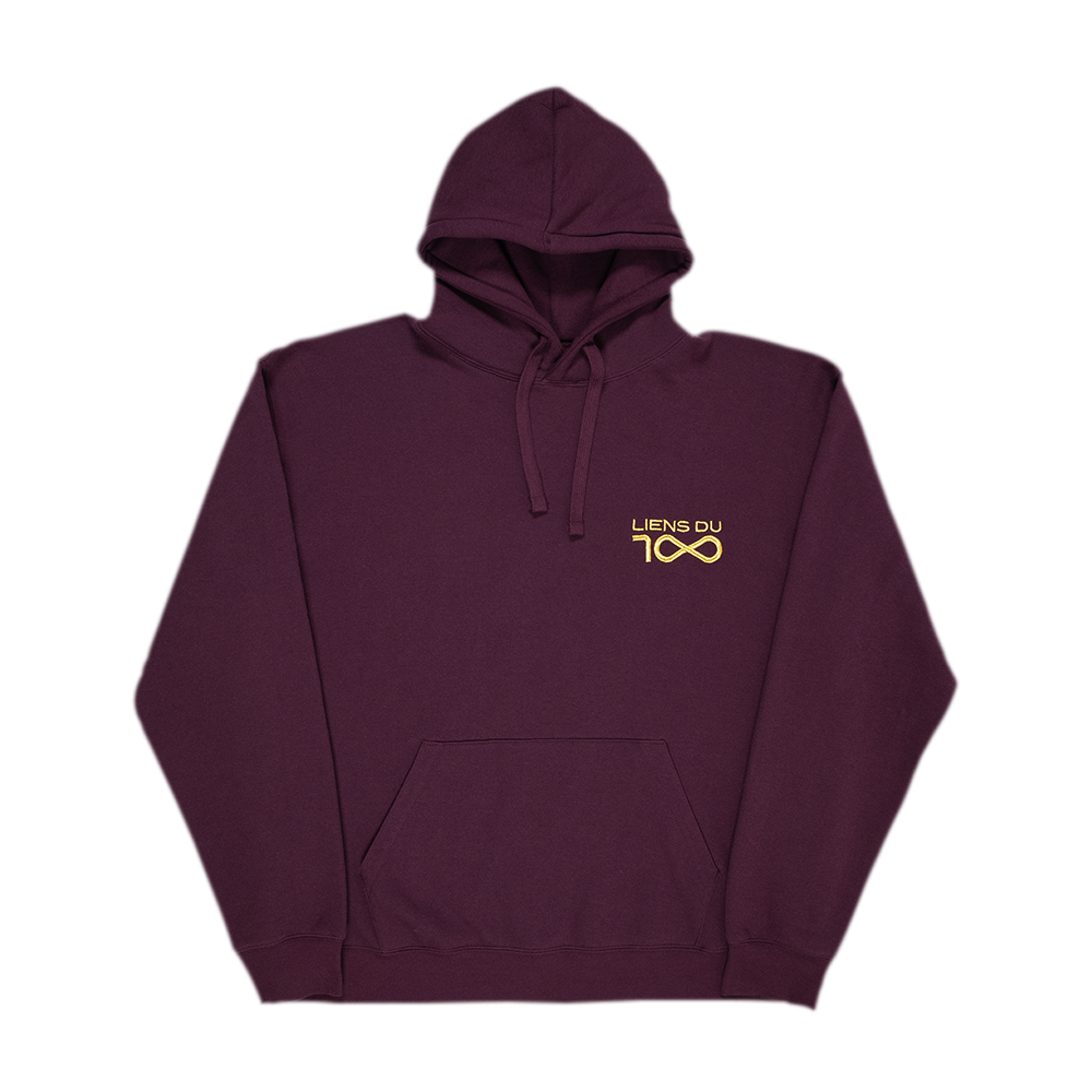 SDM - Hoodie bordeaux Liens du 100 - édition numérotée à 200 exemplaires